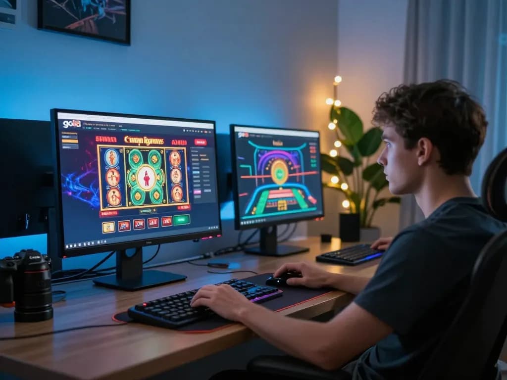 Engaging gameplay experience on go88 online casino platform in a cozy home environment