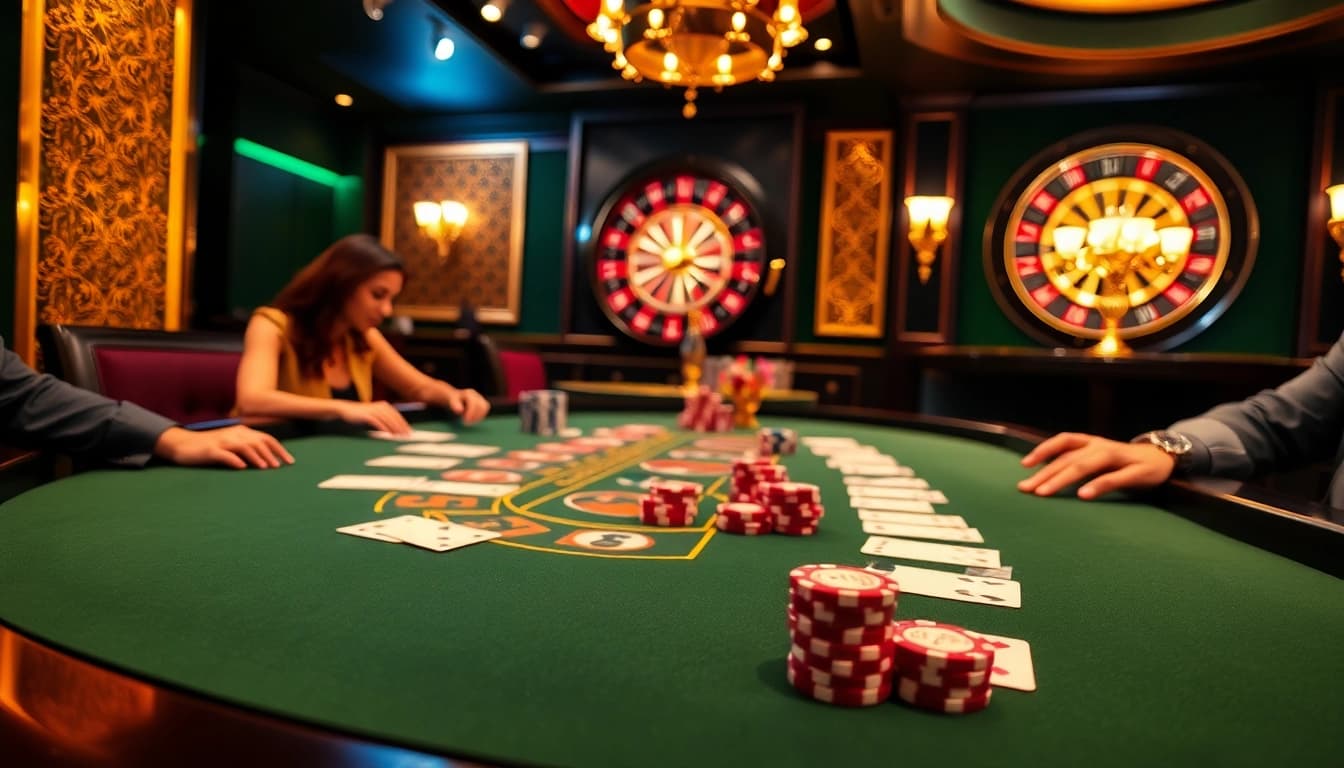 Players enjoying an immersive blackjack experience at 98win vin's premier online casino.
