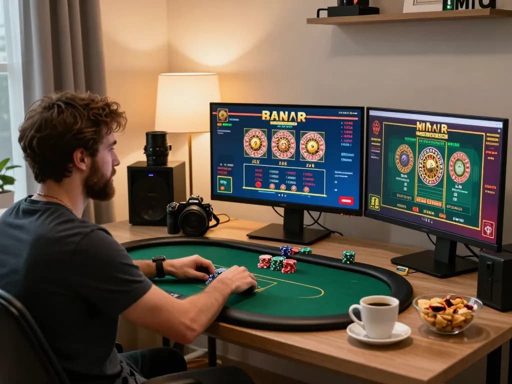 Experience immersive online poker at https://shbet.free/ during a cozy, focused home gaming session.
