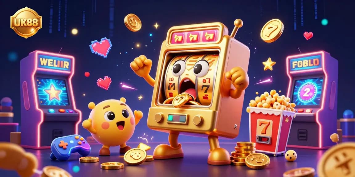 Celebrate massive wins with UK88 in this vibrant, animated casino scene showcasing excitement and entertainment.