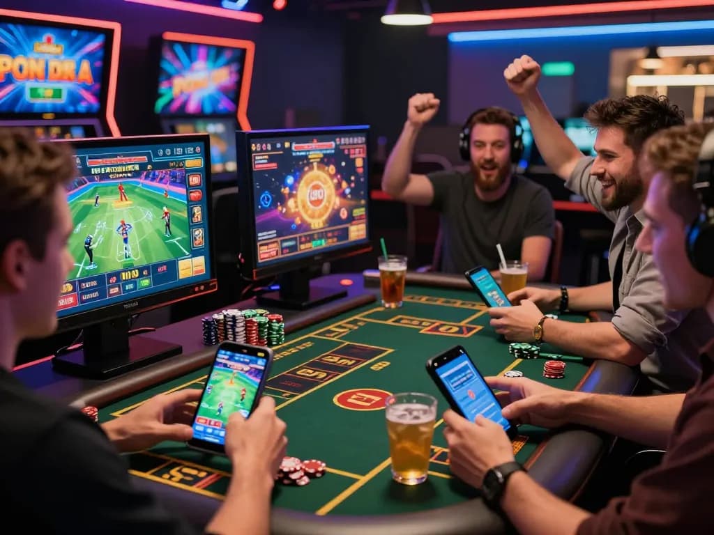Players enjoying sc888 online gaming experience with vibrant graphics and mobile interfaces
