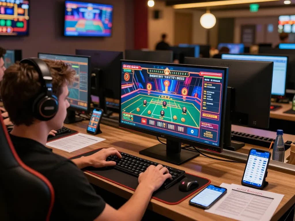 one88br player enjoying a live dealer game with strategic notes on the desk in a cozy atmosphere