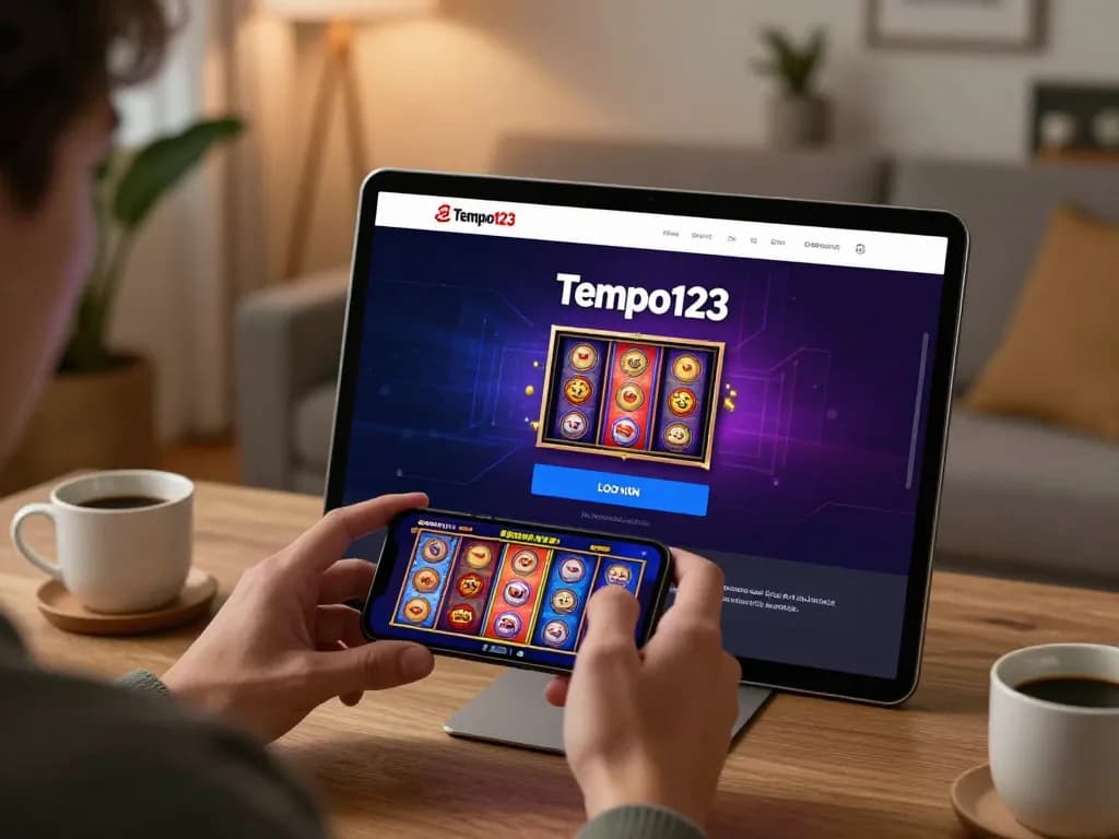 Moment menarik seorang pemain yang menggunakan Masuk Tempo123 untuk mengakses slot online di pengaturan rumah yang nyaman