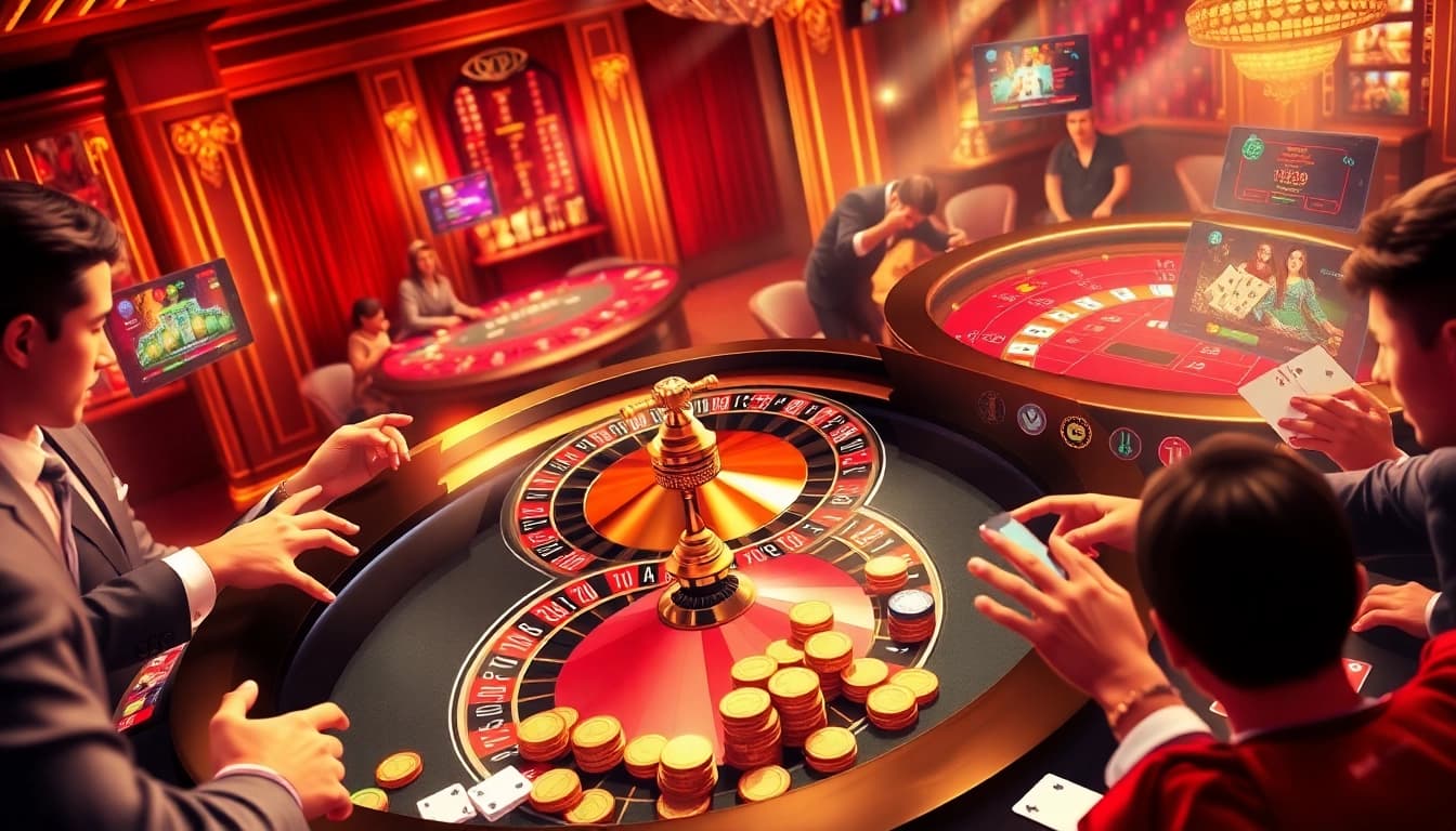 Experience thrilling roulette action at vz99 casino with vibrant chips and an elegant atmosphere.