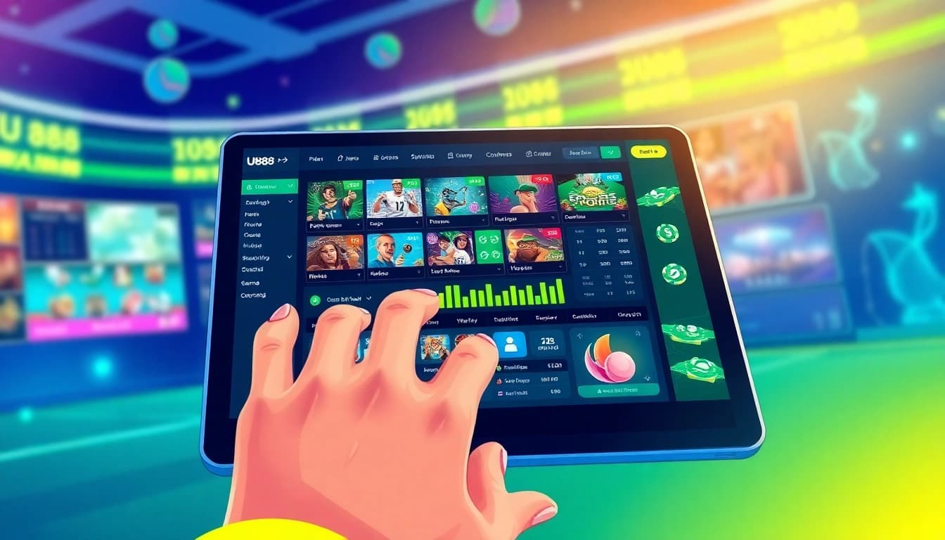 Engaging user interface of uu88 online betting platform with dynamic gaming options.