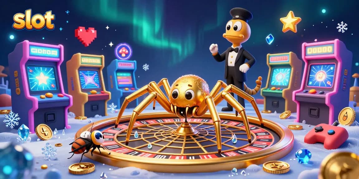 Engage in thrilling slot gameplay with vibrant visuals and creative casino characters.