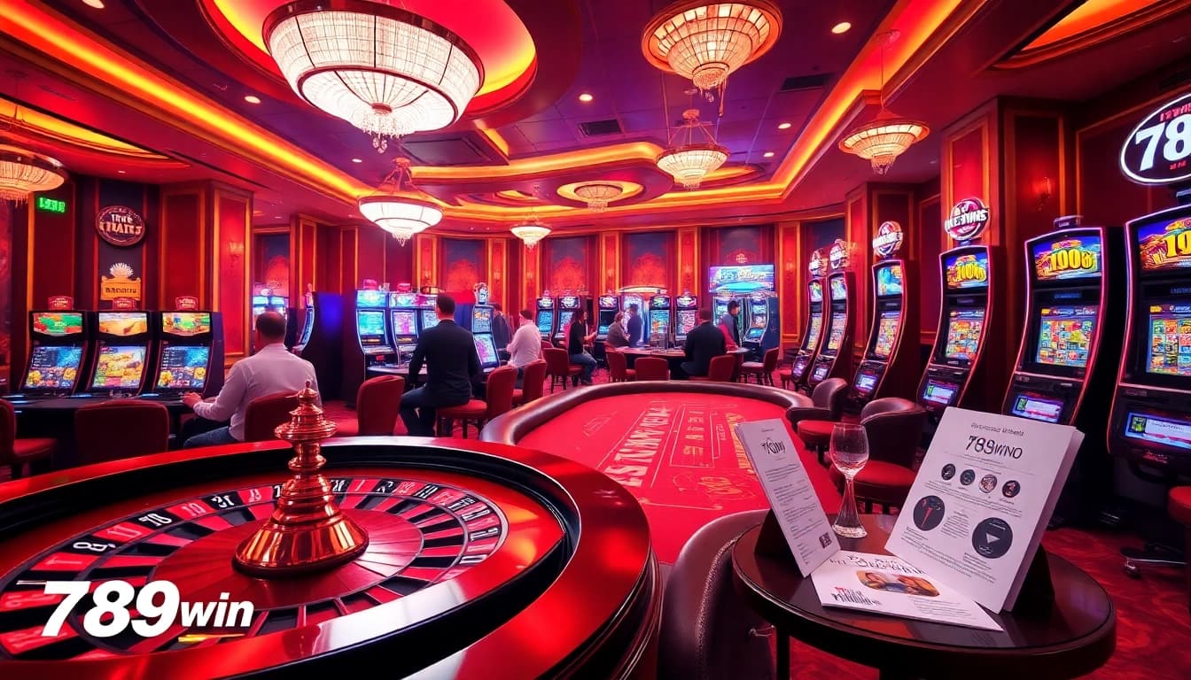 Engage with thrilling casino action at 789win featuring roulette and slot machines.