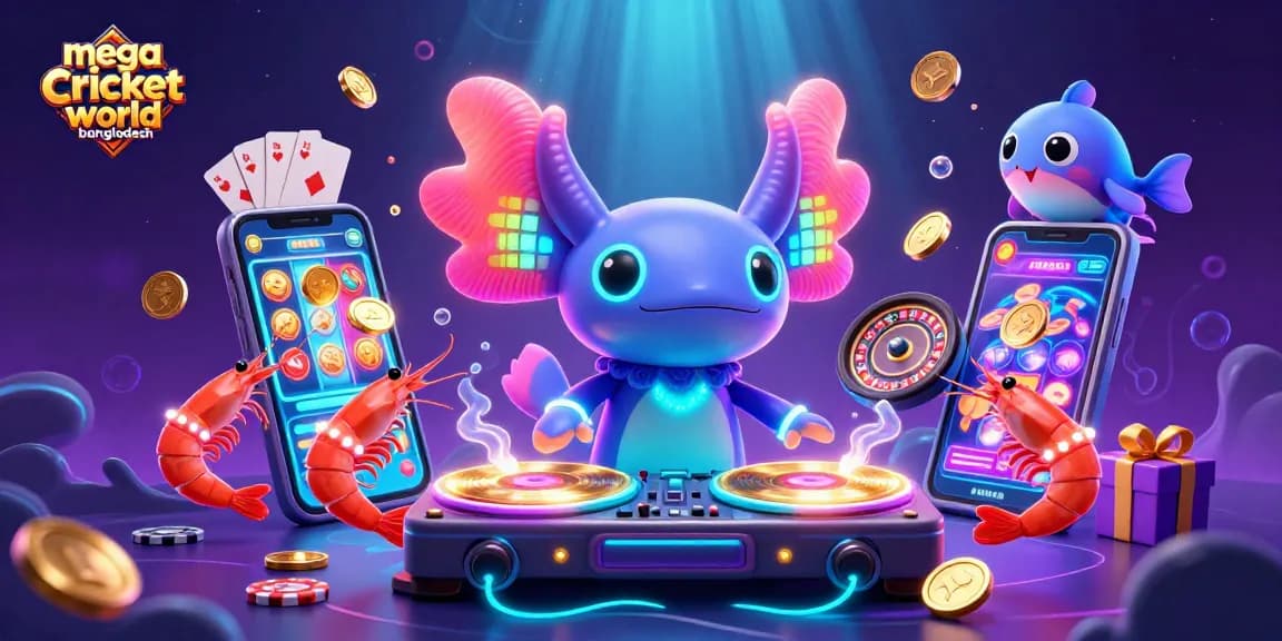 Experience mega cricket world bangladesh's vibrant gaming scene with a colorful underwater party.