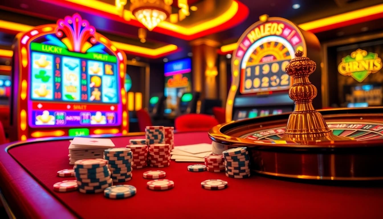Experience the thrill of gambling at BL555 with vibrant tables and exciting slot machines.