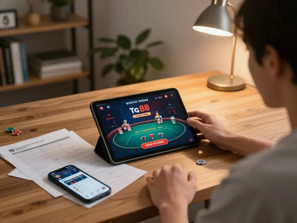 Engaging in online poker on tg88 with focused strategy notes and mobile betting app
