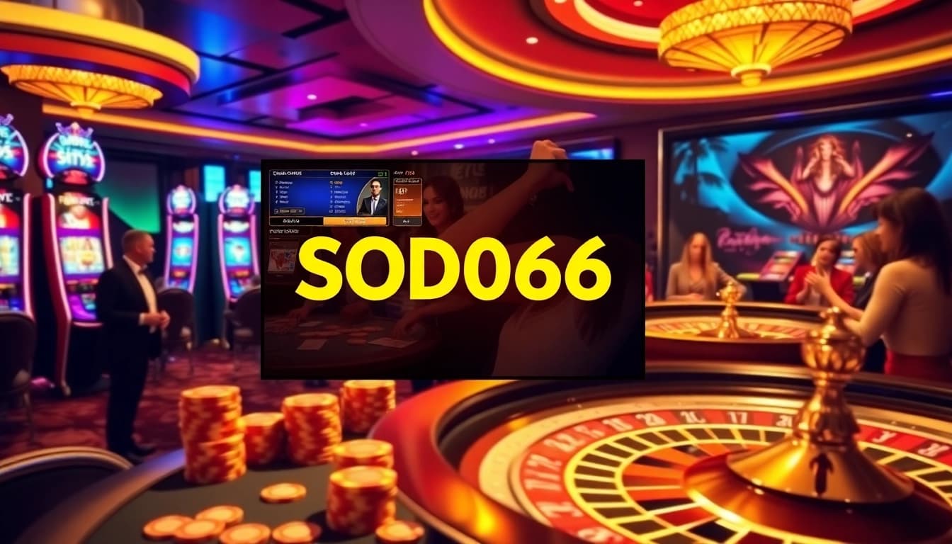 SODO66 betting excitement captured in a luxurious online casino environment.