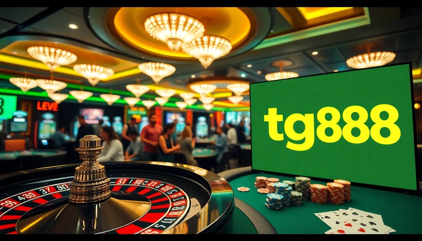 Experience the thrill of tg88 casino gambling with lively tables and excited players.