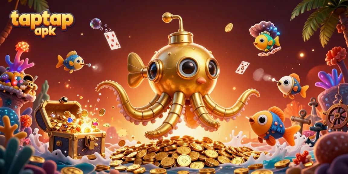 Menangkan taptap apk dengan bermain game di kasino bawah laut yang dipenuhi koin emas.