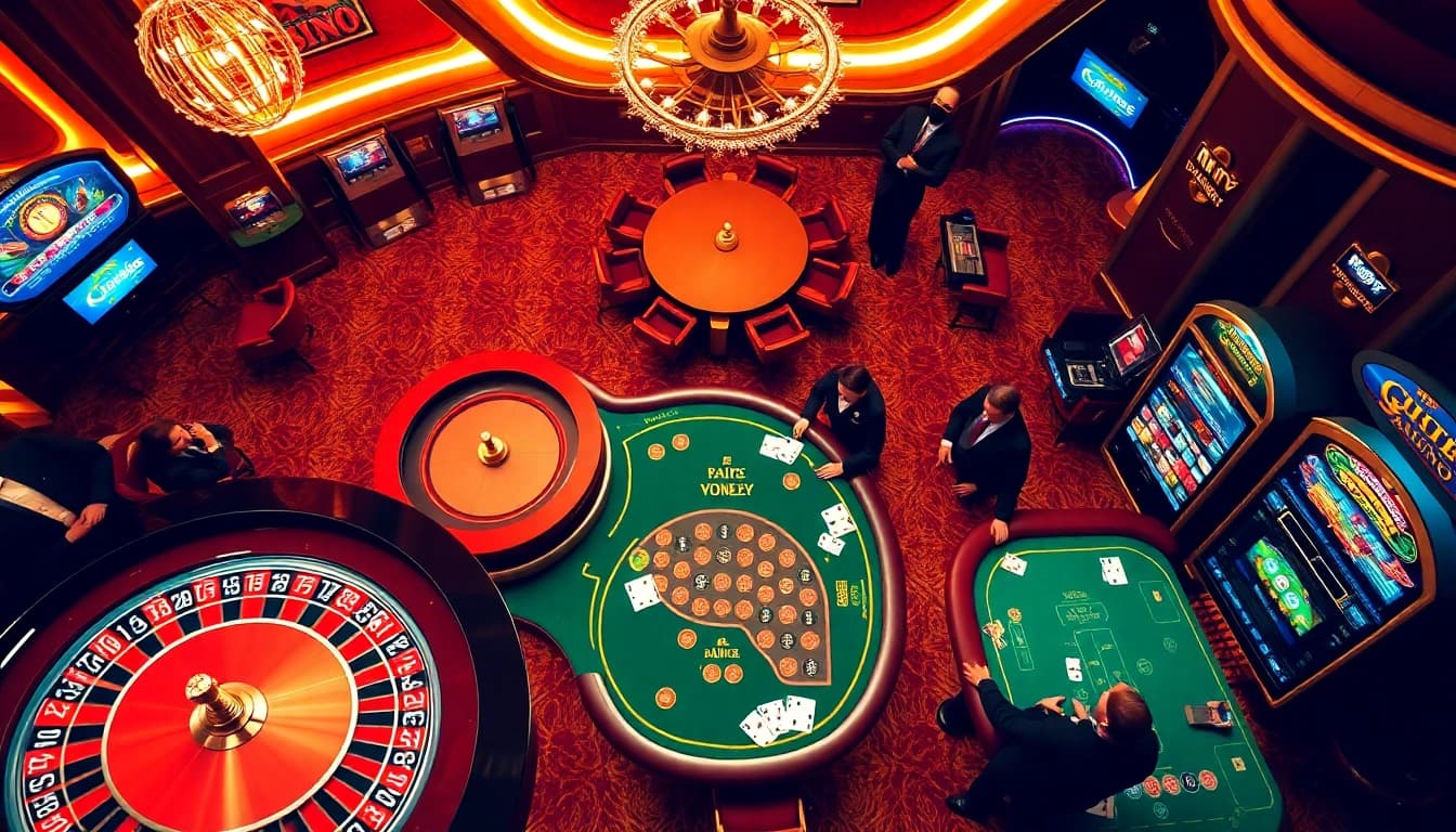 Experience the thrill of NEO79 casino with vibrant games and lively players at the poker table.