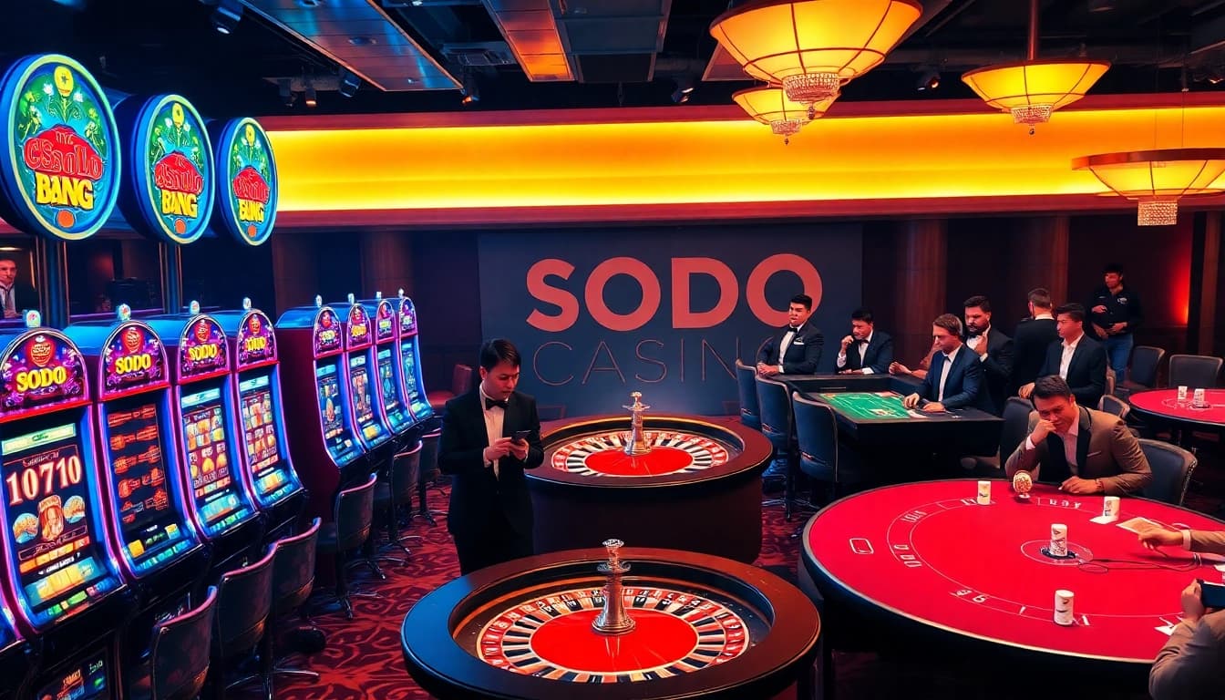 Experience the excitement of SODO CASINO with dynamic gameplay at vibrant slot machines.