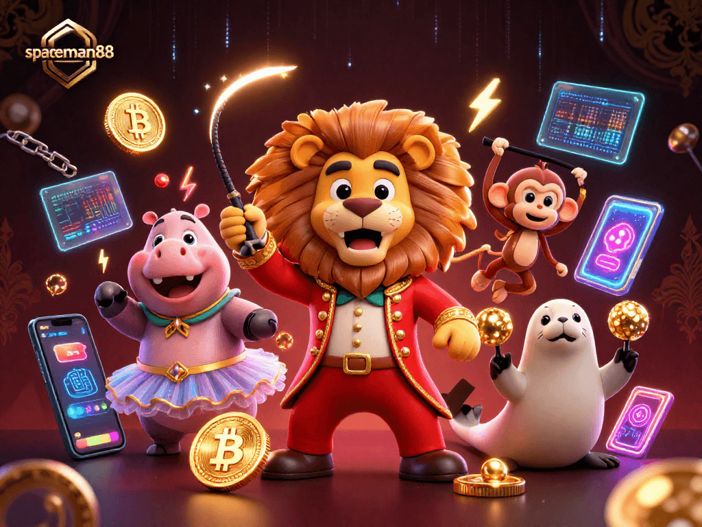 Spin the reels with spaceman88, featuring vivid characters and exciting casino elements.