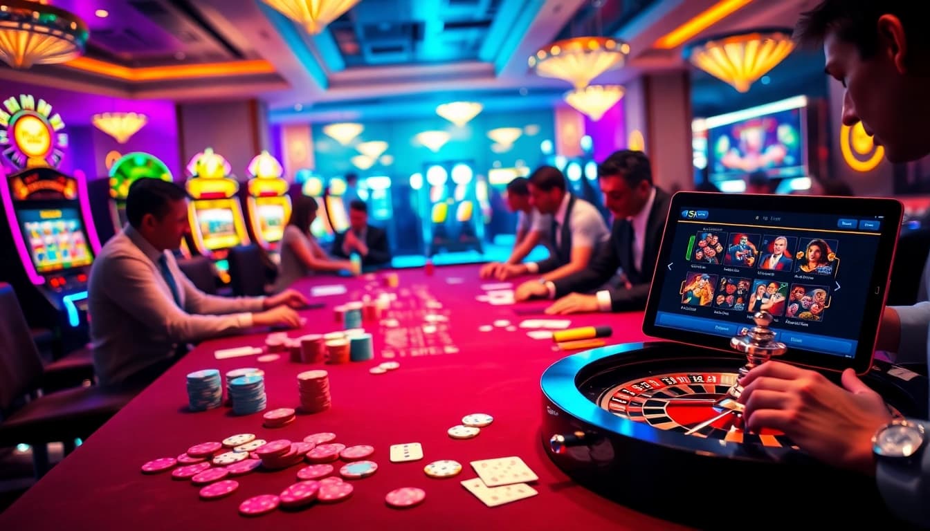 Experience the thrill of shbet with vibrant casino games, chips, and roulette.