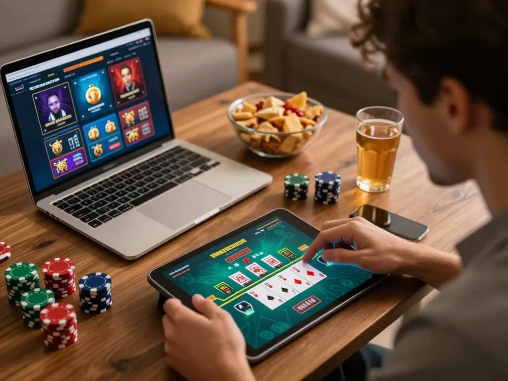 Engage in thrilling online gaming at soc88 with immersive blackjack experience on tablet.