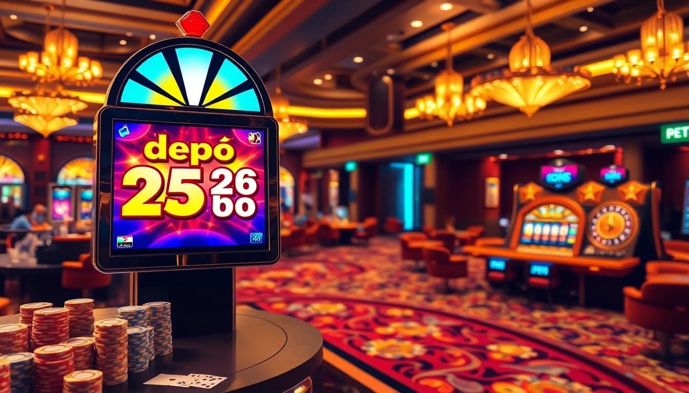 Experience the thrill of winning with depo 25 bonus 26 at a vibrant casino slot machine.