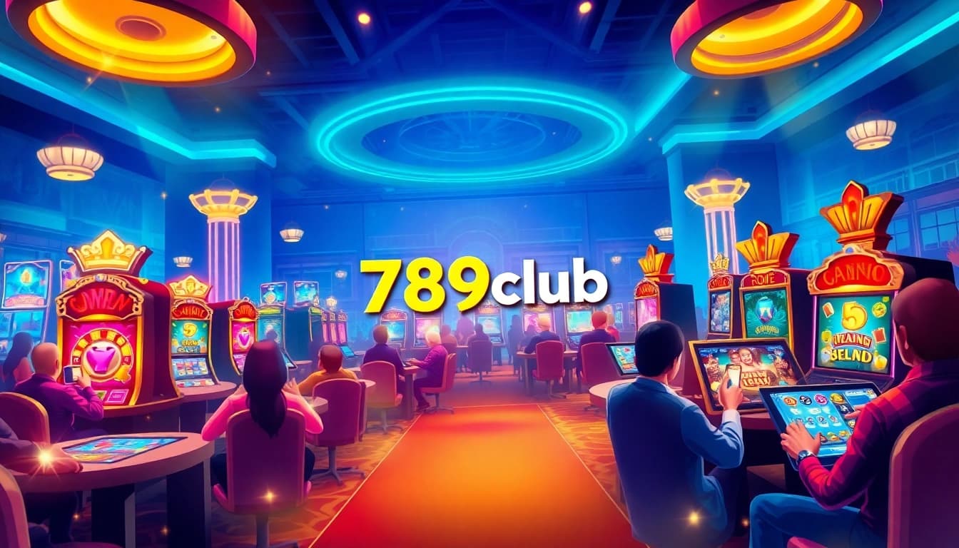 Exciting online gaming scene at 789club with players immersed in vibrant games.