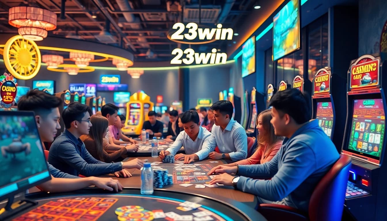 Players enjoying games at 23win with an engaging online gaming interface.