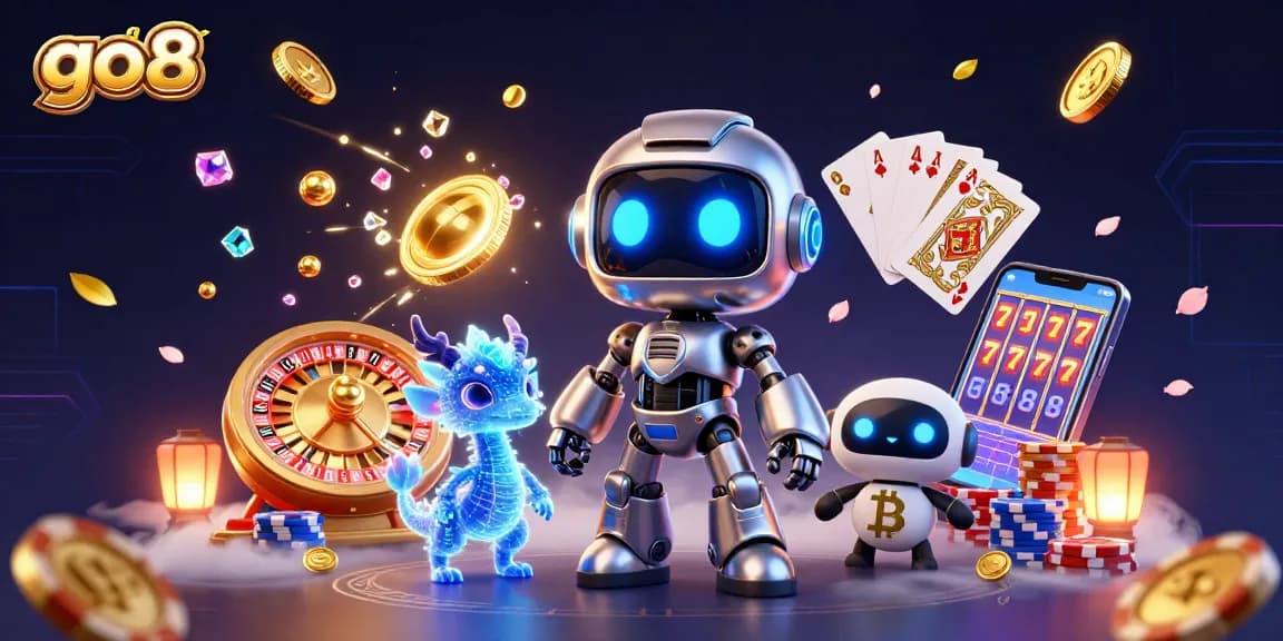 Engage in thrilling gaming adventures with the go8 platform showcasing vibrant casino elements.