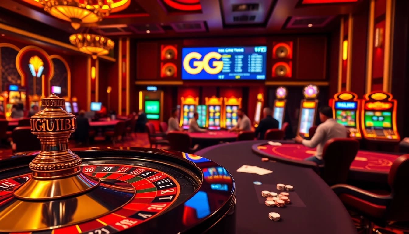 Experience the thrill of winning at GG88 casino with vibrant gaming elements.