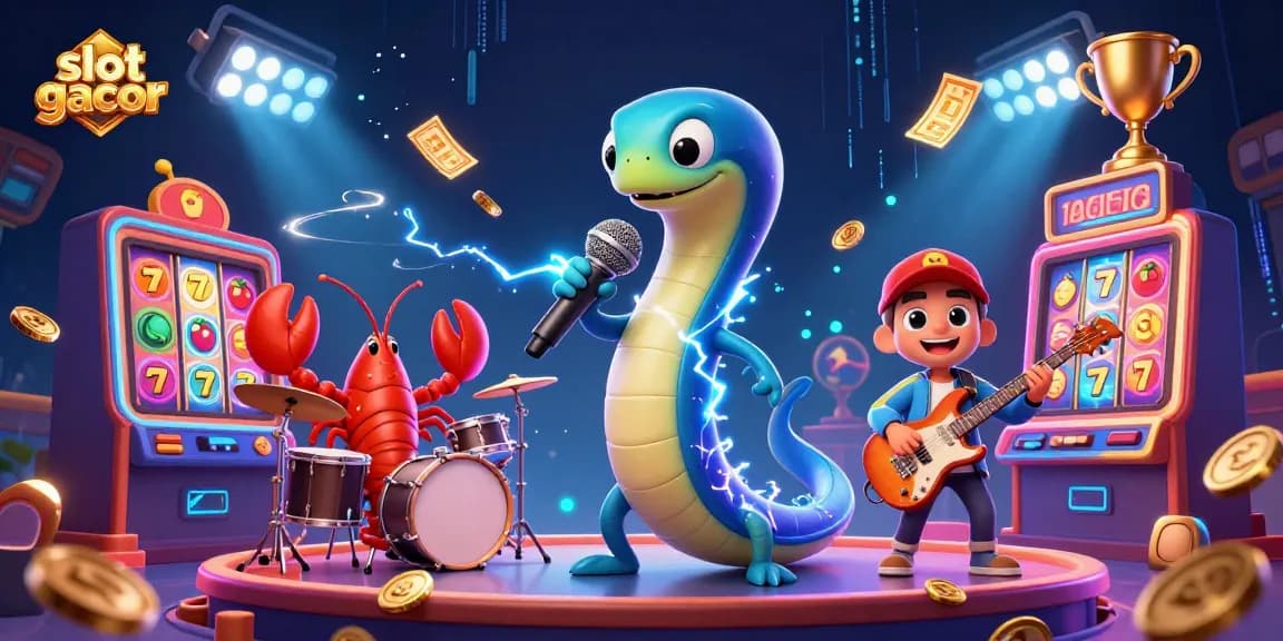 Experience slot gacor excitement with dynamic 3D characters and casino-themed elements.