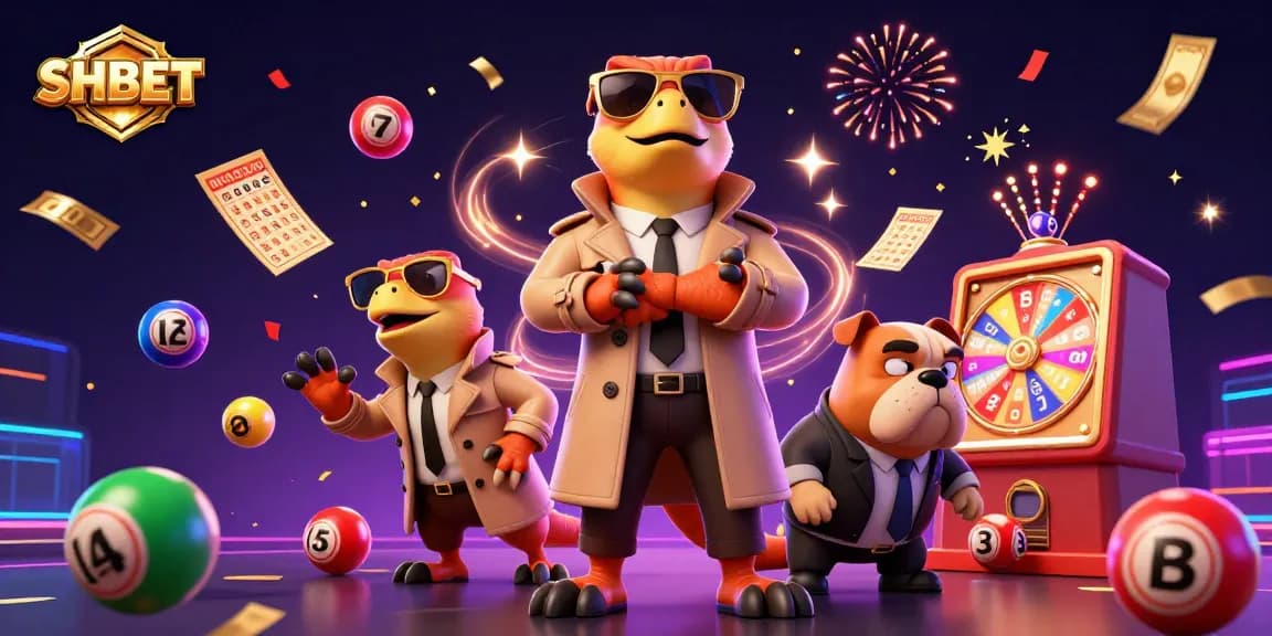 Engage with thrilling SHBET lottery dynamics featuring raptors in disguise attempting to bypass a canine bouncer.