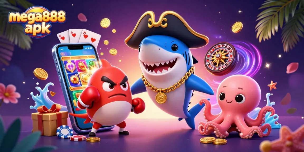 Muat turun mega888 apk sambil menikmati permainan slot dengan haiwan laut yang ceria dan berwarna-warni