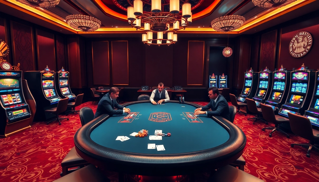 Experience the excitement of gambling at https://789win223.com/ with players at a luxury poker table.
