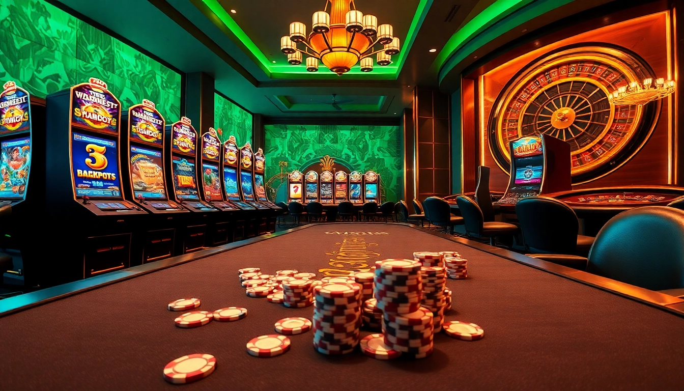 Spin the reels on Slot Online machines with vibrant jackpots and engaging gameplay in a luxury casino.