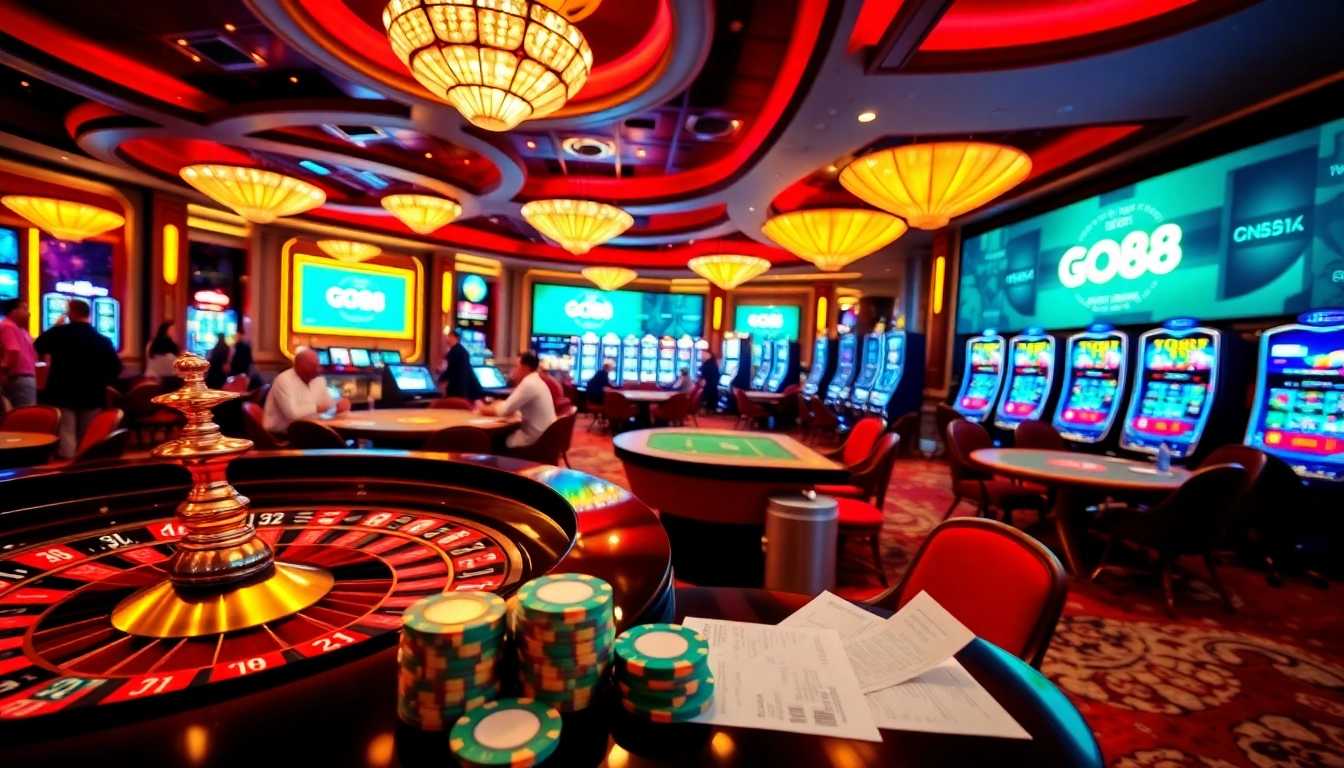 Experience the excitement of gaming at GO88 with vibrant casino visuals.