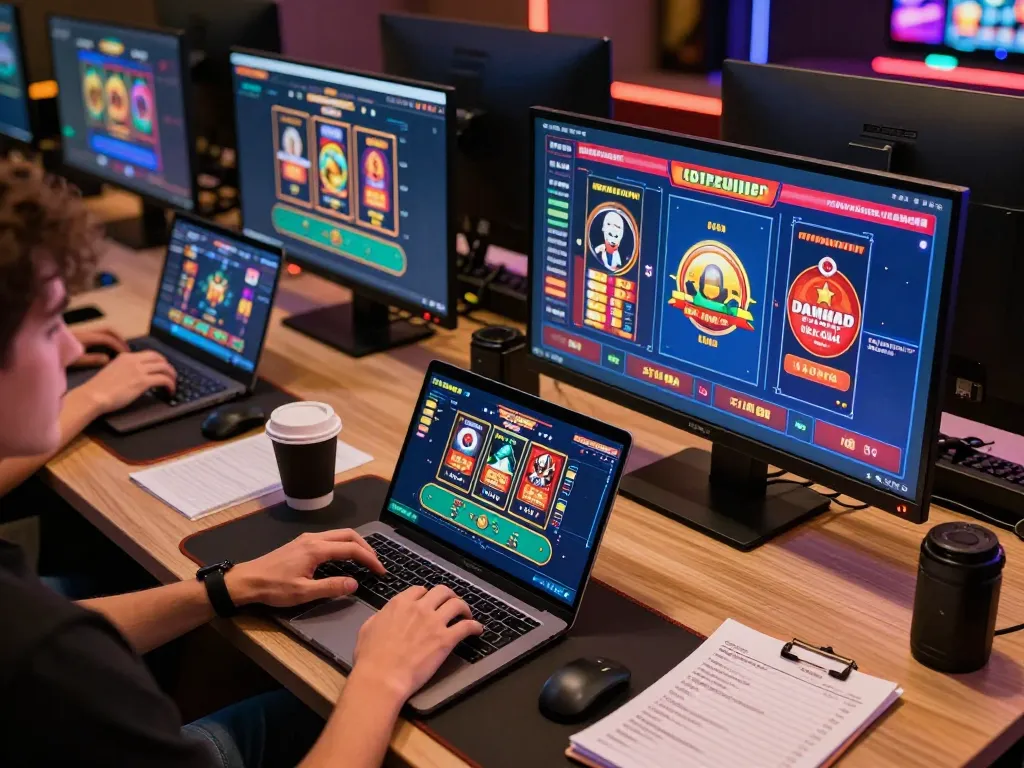 Engaging online gaming scene with a user at Tr88 com exploring casino games and strategies