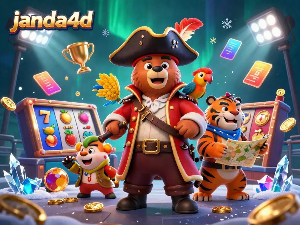 Menggandakan peluang menang di janda4d dengan simbol slot dan jackpot yang berkilauan.