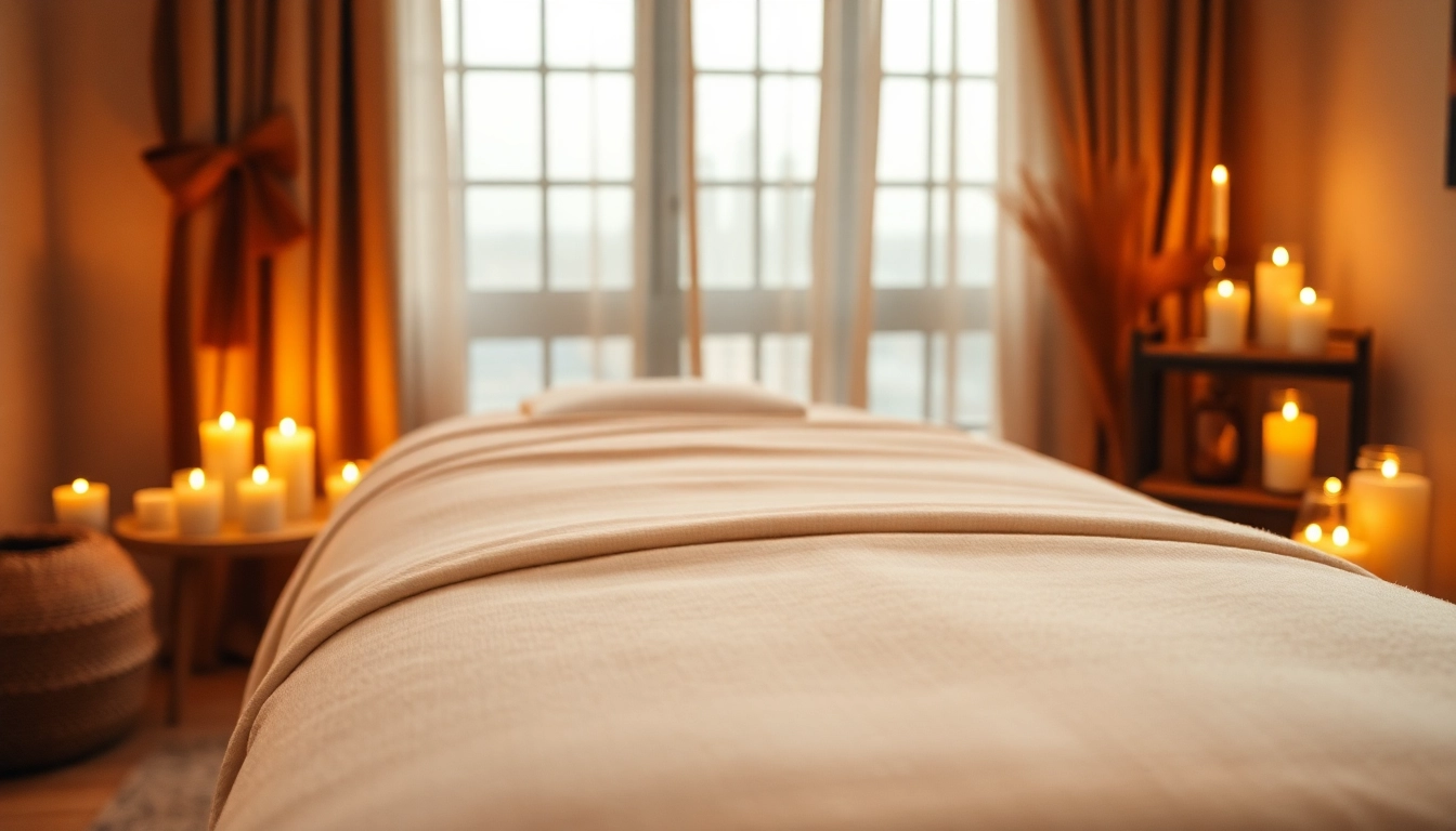 Experience the best 평택출장마사지 in a serene home setting, featuring a cozy massage setup.
