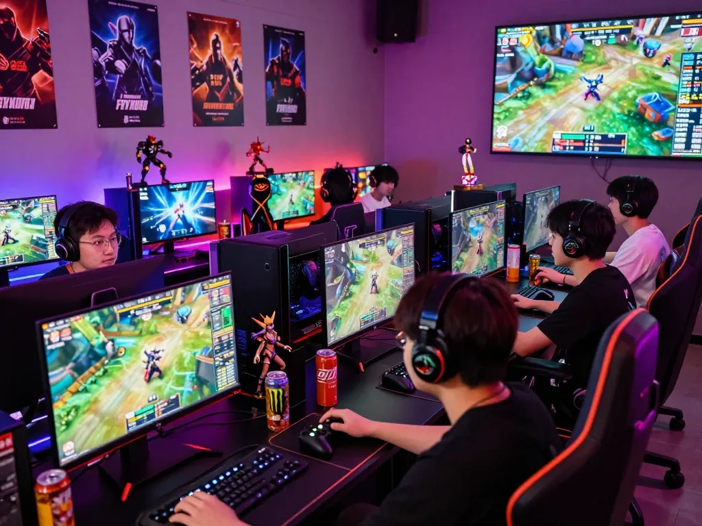 Exciting gaming community featuring players engrossed in foya888 and other online games.