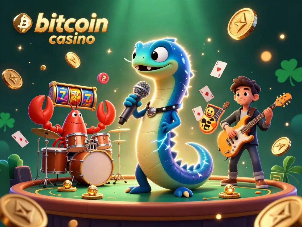Experience the thrill of a bitcoin casino with lively characters and dynamic gaming elements.