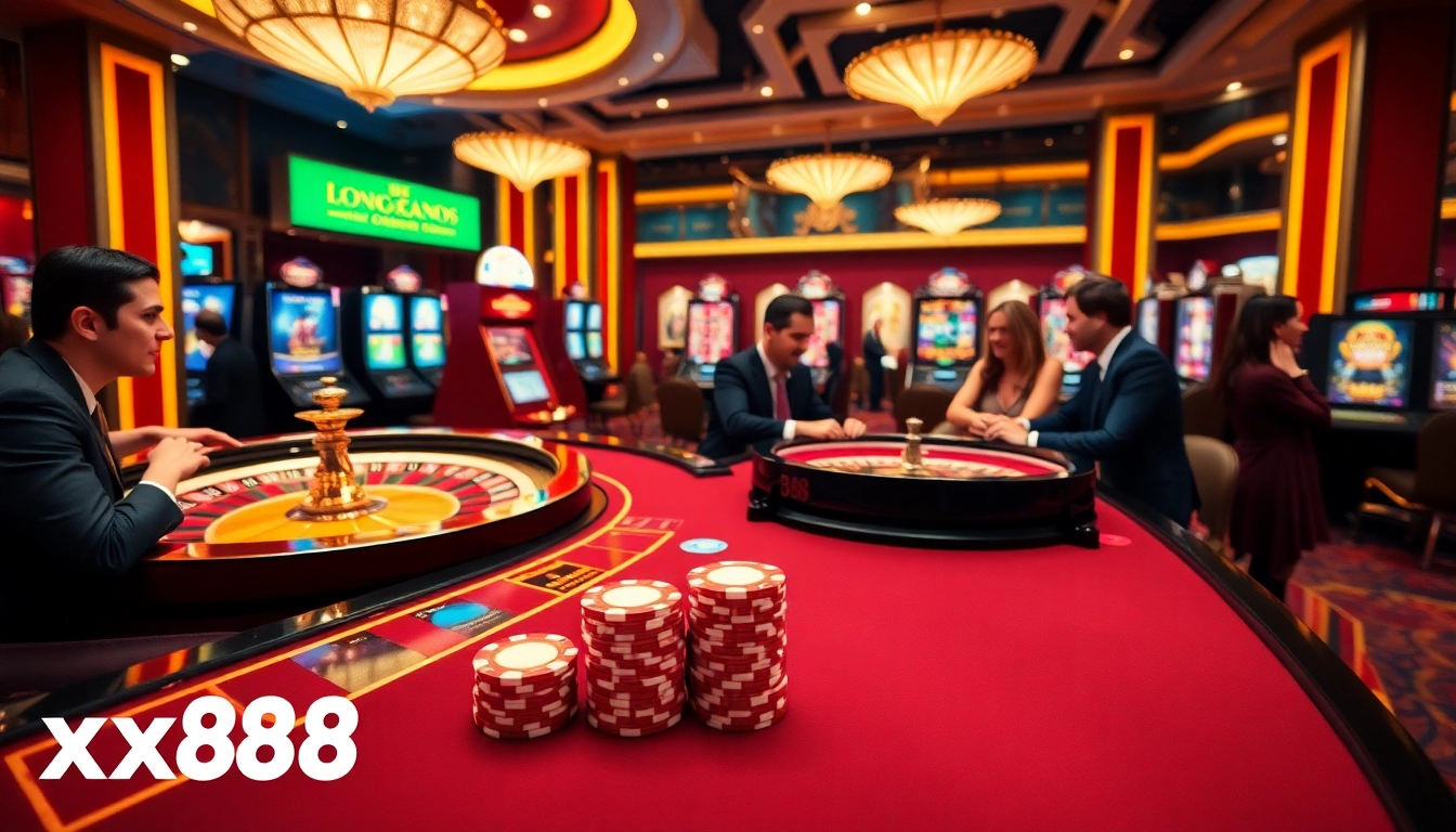 Experience thrilling gameplay at xx88's vibrant casino tables with dynamic action.