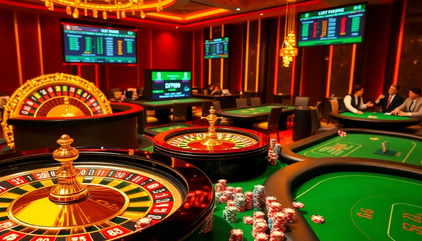 Players enjoying exciting gambling experiences at DF999's luxurious online casino.