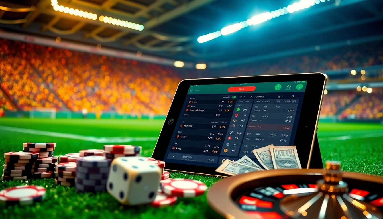 Bet on แทงบอล with excitement at an online betting interface amid a thrilling football match.