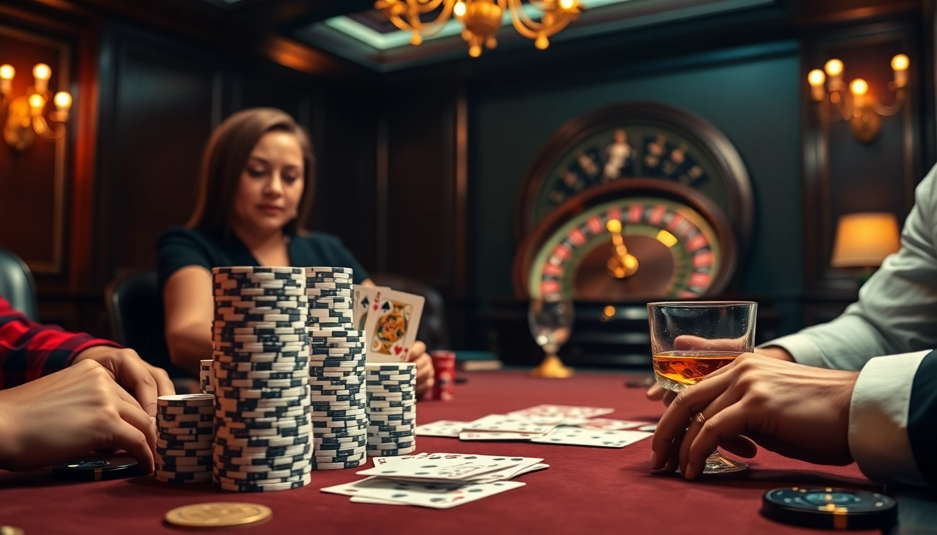Experience high-stakes poker action at hbbet5.art with professional players and elegant casino elements.